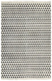 vidaXL Κιλίμι με Σχέδια Μαύρο / Λευκό 120 x 180 εκ. Βαμβακερό