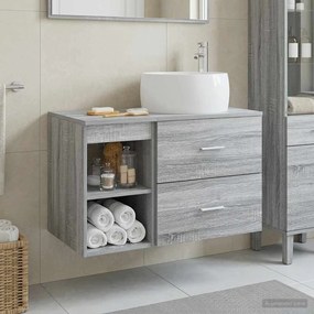 vidaXL Σετ Επίπλων Μπάνιου 2 pcs Γκρι Sonoma Επεξεργασμένο Ξύλο