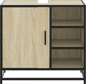 vidaXL Ντουλάπι Νιπτήρα Μπάνιου Sonoma Δρυς 65 x 33 x 60 εκ. από Τεχνητό Ξύλο