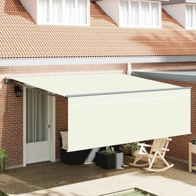 vidaXL Σκηνίτσα Αναδιπλούμενη Κρεμ 350 x 250 εκ Ύφασμα, Μέταλλο