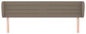 Κεφαλάρι με Πτερύγια Taupe 163x23x78/88 εκ. Υφασμάτινο - Μπεζ-Γκρι
