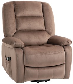 Πολυθρόνα ανύψωσης με λειτουργία μασάζ, 90x93x110cm, Καφέ