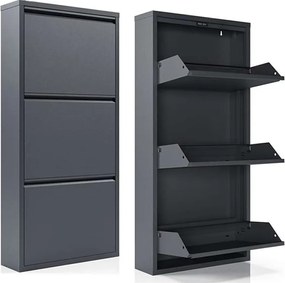 Shoe Cabinet Torino 3 - Anthracite Anthracite