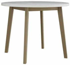 Τραπέζι Victorville 128, Sonoma οξιά, Άσπρο, 75cm, 18 kg, Πλαστικοποιημένη μοριοσανίδα, Ξύλο, Μερικώς συναρμολογημένο, Ξύλο: Οξιά | Epipla1.gr