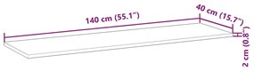 ΡΑΦΙ ΚΡΕΜΑΣΤΟ 140X40X2 ΕΚ. ΑΚΑΤΕΡΓΑΣΤΟ ΜΑΣΙΦ ΞΥΛΟ ΑΚΑΚΙΑΣ 3279407