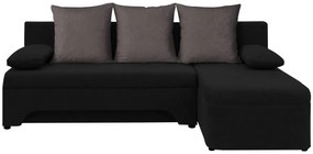 Γωνιακός καναπές Lamor- Μαύρο