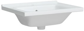 vidaXL Νιπτήρας Μπάνιου Ορθογώνιος Λευκός 61 x 48 x 19,5 εκ. Κεραμικός