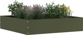 vidaXL Περίγραμμα γκαζόν 6 τμχ. 60 x 60 x 13 εκ Ατσάλι Λαδί