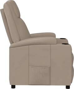 vidaXL Πολυθρόνα Ανακλινόμενη Καπουτσίνο από Συνθετικό Δέρμα
