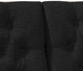 vidaXL Ταπετσαρισμένο κεφαλάρι Μαύρο 200 cm Στερεά ξυλεία πεύκου