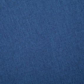 vidaXL Καναπές Τριθέσιος Μπλε Υφασμάτινος
