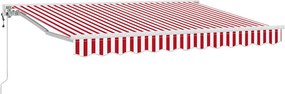 vidaXL Σκελετός Τέντας Κόκκινο και Λευκό 250 x 200 cm