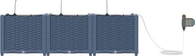 vidaXL Γλάστρα Κήπου 3 τμχ. Γκρι 120 x 40 x 37,5 cm PP