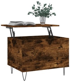 vidaXL Τραπεζάκι Σαλονιού Καπνιστή Δρυς 60x44,5x45 εκ. Επεξ. Ξύλο