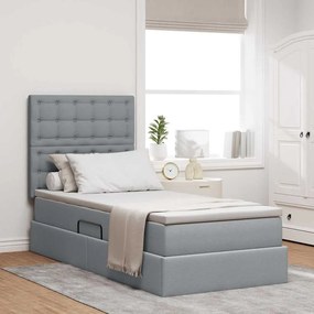 vidaXL Κρεβάτι με αποθηκευτικό χώρο και στρώμα 90 x 190 cm Πολυεστέρας