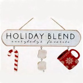 Vetur Κρεμαστή Ταμπέλα Ξύλινη M30cm Holiday Blend 10389