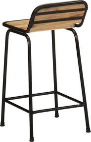 vidaXL Bar Stools 2 τεμάχια 46x35,5x80 cm Στερεό ξύλο Rough Mango