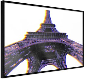 Αφίσα - Symbol of Paris (Purple) - 30x20 - Μαύρο - Χωρίς πασπαρτού