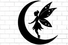 Intra απο ξύλο plywood  Χρώμα wenge 3mm-4mm πάχος - Fairy and Moon Wall Art Δίασταση 40x50 cm INTRAFABR-94768206