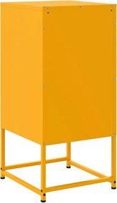 vidaXL Κομοδίνα 2 τεμ. Μουσταρδί 36 x 39 x 78 εκ. από Χάλυβα