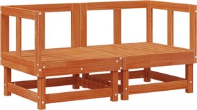 vidaXL Σετ Ξαπλώστρας Κήπου 7 pcs Κερωμένο Καφέ Στερεό πεύκο