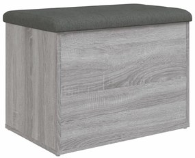 vidaXL Παγκάκι Αποθήκευσης Γκρι Sonoma 62x42x45 εκ. Επεξεργασμένο Ξύλο