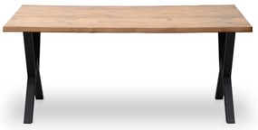 Τραπέζι Walter Megapap Mdf - μεταλλικό χρώμα ακακίας 140x80x75εκ.