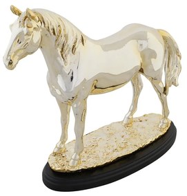 Διακοσμητική Φιγούρα DKD Home Decor Άλογο Μαύρο Χρυσό Ρητίνη (30 x 11,5 x 26 cm)