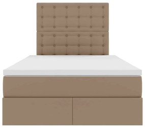 vidaXL Κρεβάτι Αποθήκης Καπουτσίνο 120 x 200 cm Τεχνητό Δέρμα