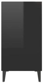 Ραφιέρα Γυαλιστερό Μαύρο 57 x 35 x 70 εκ. από Μοριοσανίδα - Μαύρο