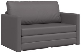 vidaXL Καναπές Κρεβάτι 2-σε-1 Γκρι 124x71x78 εκ Συνθετικό Δέρμα