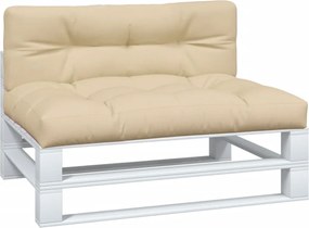 vidaXL Μαξιλάρια Παλέτας 2 τεμ. Μπεζ Υφασμάτινα