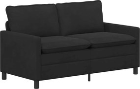 vidaXL Σετ Καναπέ 2 pcs Μαύρο Βελούδο