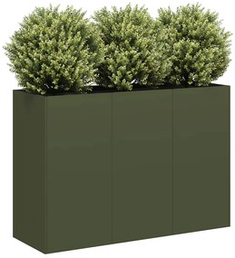 vidaXL Ζαρντινιέρα Λαδί 120x40x80 εκ. από Χάλυβα Ψυχρής Έλασης