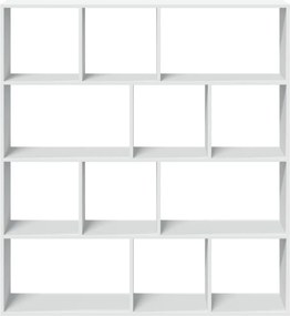 vidaXL Βιβλιοθήκη Λευκή 132x29x141,5 εκ. από Επεξεργασμένο Ξύλο