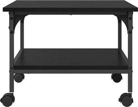 vidaXL Σταντ Εκτυπωτή Μαύρη Οξυά 50 x 40 x 38 cm Επεξεργασμένο ξύλο