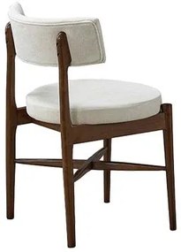 Σετ Τραπεζαρίας Eleganza-Raud 7τεμ mdf σε καρυδί-εκρού απόχρωση 180x99x75.8εκ 180x99x75.8 εκ.