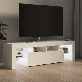 Έπιπλο Τηλεόρασης με LED Γυαλιστερό Λευκό 140x36,5x40 εκ. - Λευκό