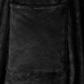 vidaXL Φούτερ-κουβέρτα Μαύρο F Φανέλα