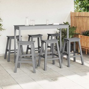 vidaXL Σετ Μπαρ Κήπου 6 pcs Ανοιχτό γκρι HDPE
