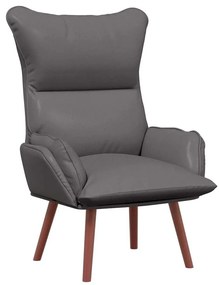 vidaXL Χαλαρωτική Πολυθρόνα Γκρι 69 x 74 x 93 εκ. Τεχνητό δέρμα