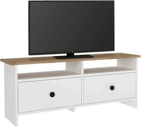 Έπιπλο τηλεόρασης Gradias λευκό-sapphire oak 120x29x46εκ