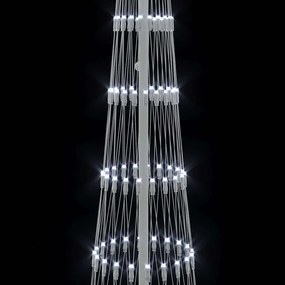 vidaXL LED Χριστουγεννιάτικο Δέντρο Ψυχρό λευκό 250 cm Μέταλλο