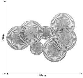 Διακοσμητικό τοίχου Circlie χρυσό μέταλλο 99x4x71εκ