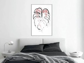 Αφίσα - Black Leaf Outline - 20x30 - Χρυσό - Χωρίς πασπαρτού