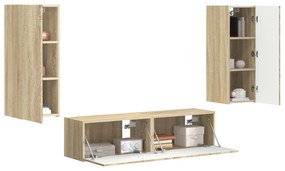 vidaXL Σετ επίπλου τηλεόρασης 2 pcs Δρύς Sonoma Επεξεργασμένο ξύλο