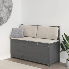 vidaXL Πάγκος Γκρι 110 x 41 x 76,5 εκ. από Μασίφ Ξύλο Πεύκου