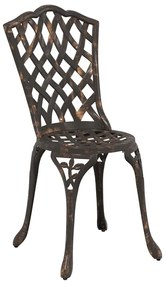 vidaXL Σετ Μπιστρό Κήπου 3 pcs Μπρονζέ Αλουμίνιο