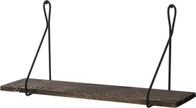Ράφι Τοίχου (60x15x27) A-G Amaryllis 491CRT1124 Black Walnut