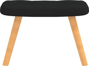 vidaXL Πολυθρόνα Relax Μαύρη Υφασμάτινη με Σκαμπό